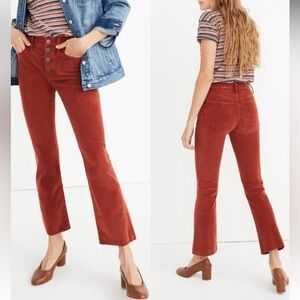 MADEWELL Cali Demi-Boot Corduroy Jeans/Pants- Canterbury Red